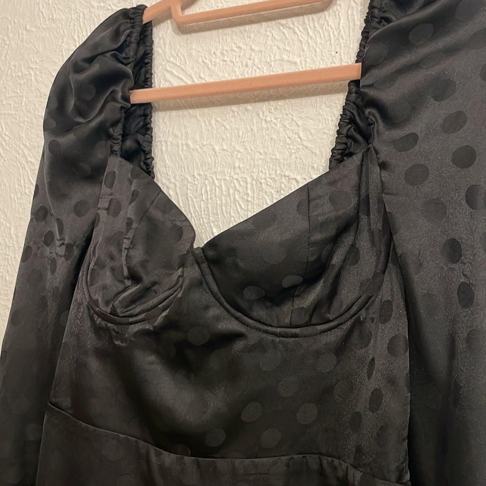 Lovers + Friends Black Corset Style Polka
Dot Dress - Picture 4 of 8